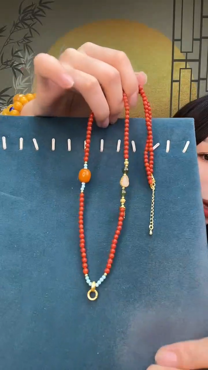 颈饰未镶嵌南红玛瑙A2640