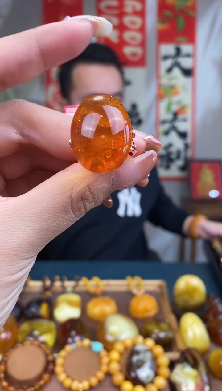 【闪购商品】琥珀裸石银S925镶嵌基地发货 一物一证 顺丰包邮