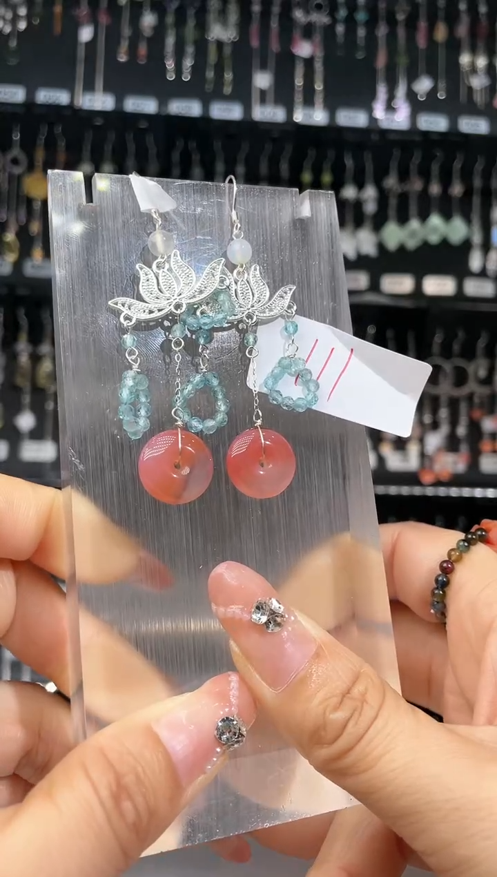 【闪购商品】紫晶耳饰银S925镶嵌喜欢拍