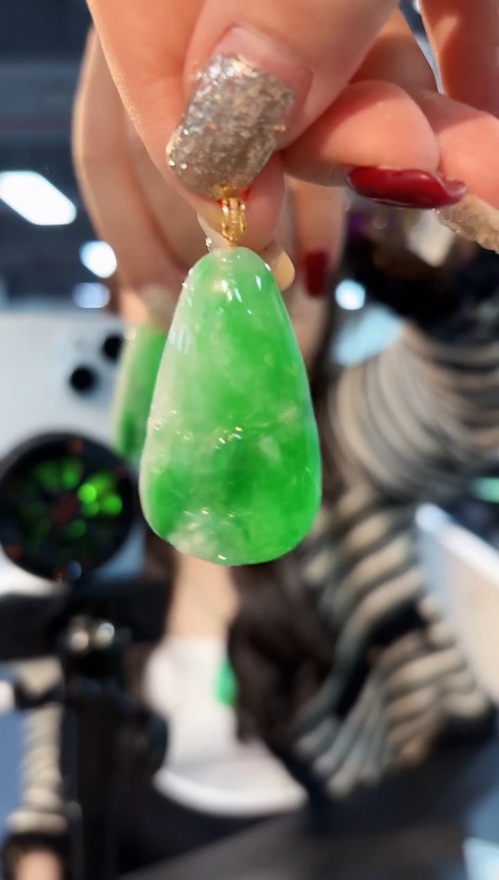 【闪购商品】翡翠颈饰18K金镶嵌缅料A货/支持复检/一件