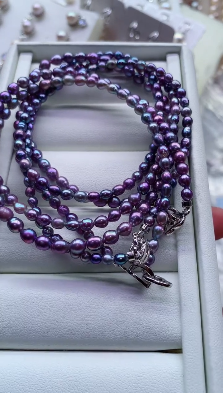 淡水珍珠合金项链多样性发其一，非无暇