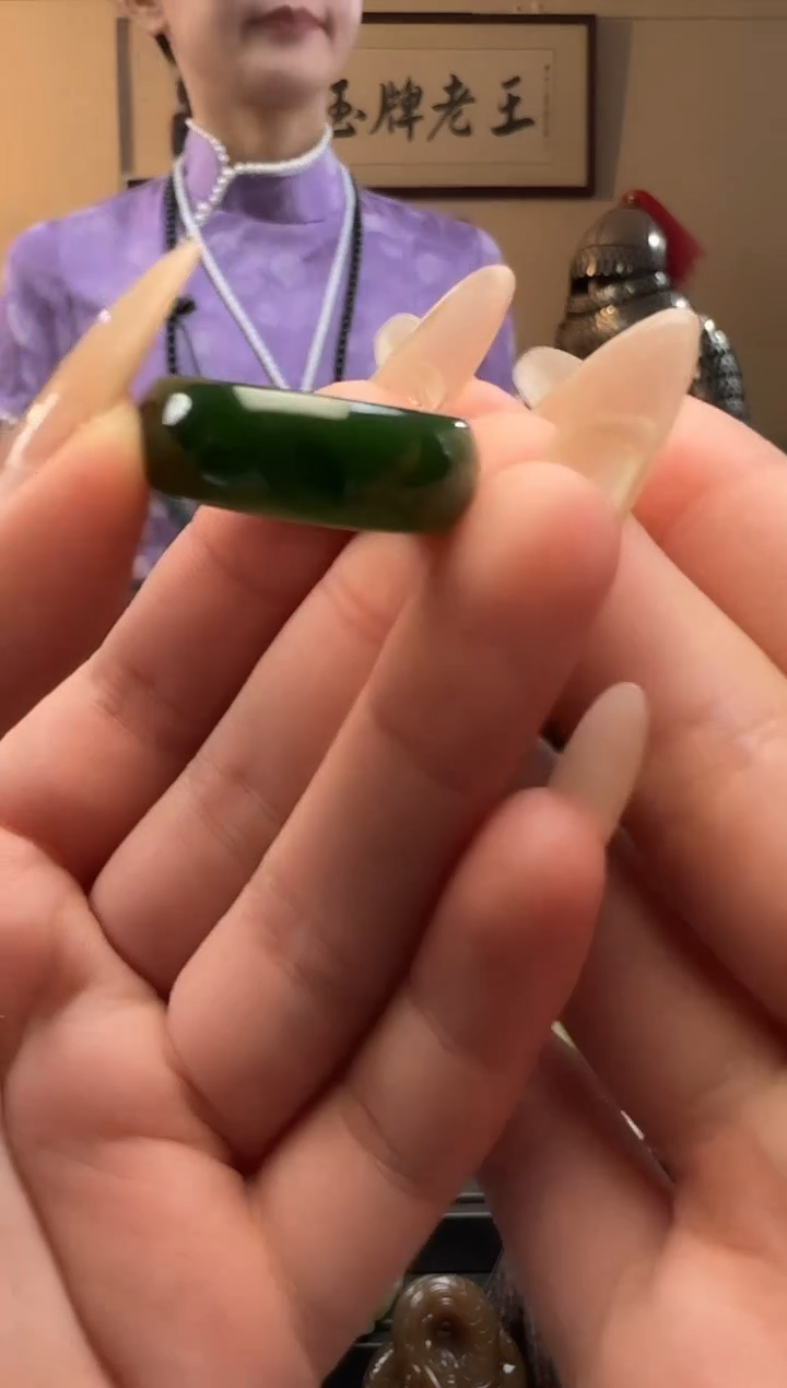 【闪购商品】和田玉碧玉戒指未镶嵌（19-21）