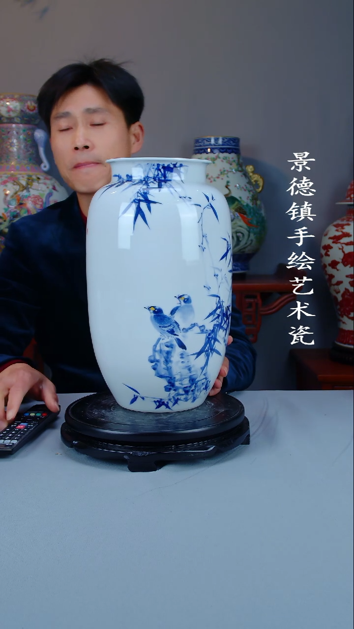 摆件陶瓷景德镇手工手绘陶瓷摆件25