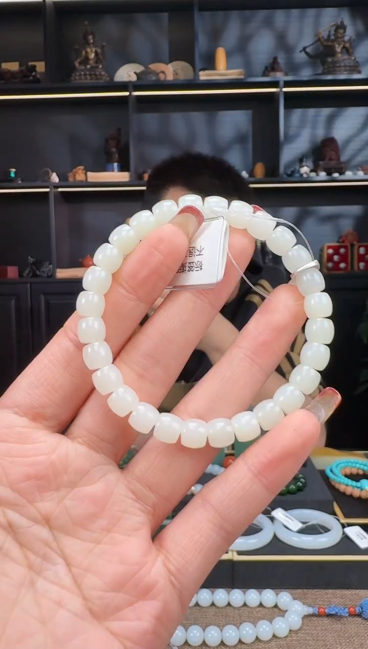 【闪购商品】和田玉1未镶嵌8mm米达极致手串