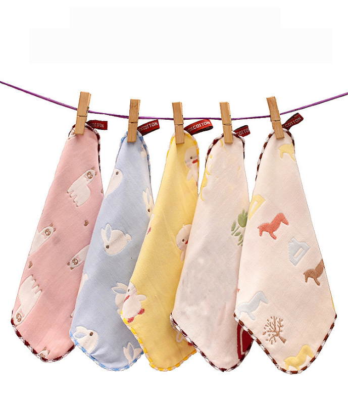  2025新款纯棉小方巾20*20颜色随机