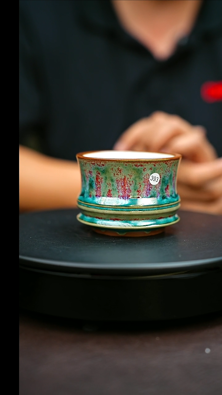 393#原矿钧瓷炉钧釉马蹄杯