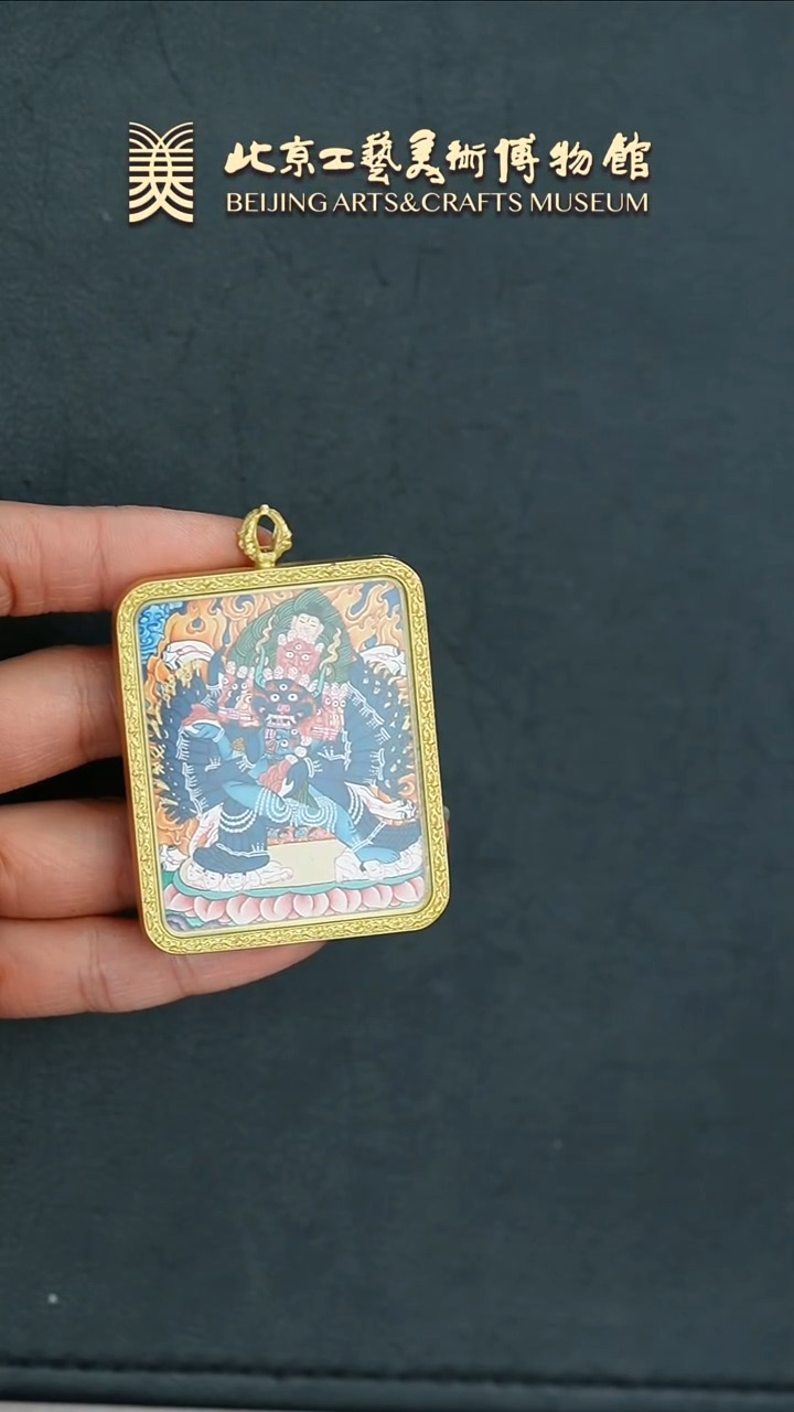 吊坠B0327GMD651大威德金刚手绘彩唐