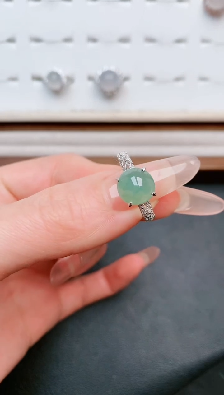 【闪购商品】翡翠戒指银S925镶嵌....