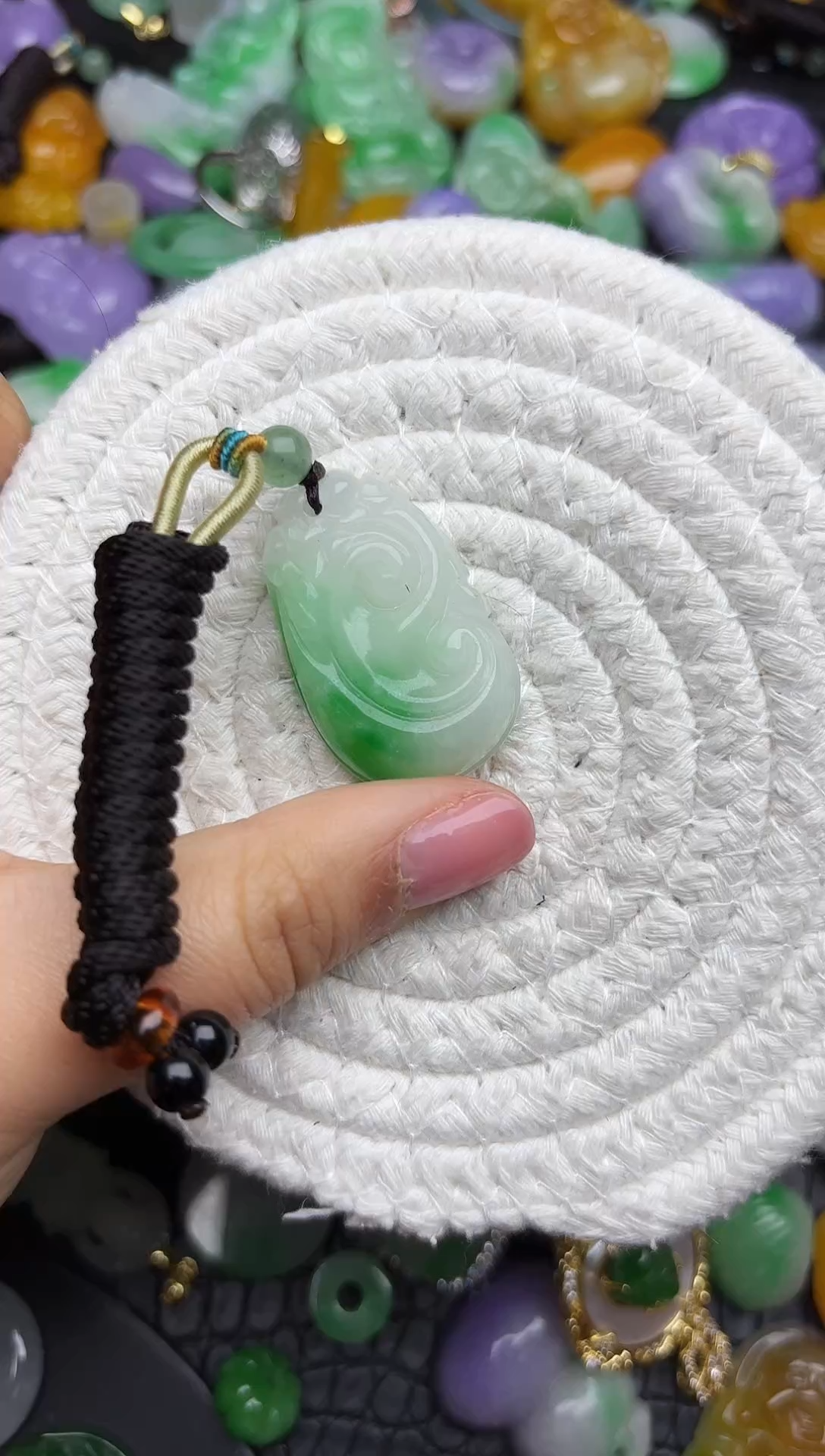 颈饰未镶嵌翡翠缅甸翡翠吊坠