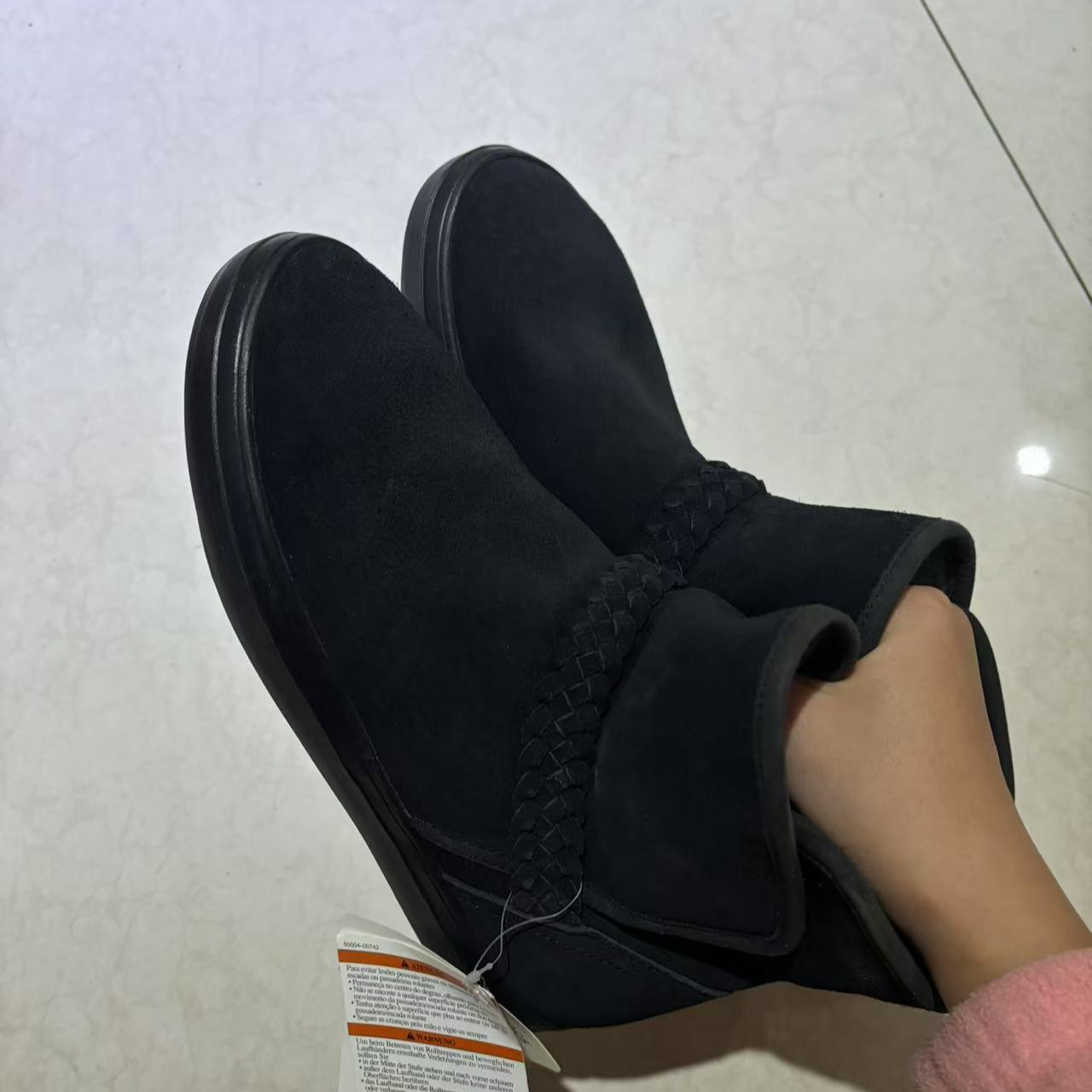 卡家/编织麻花短靴