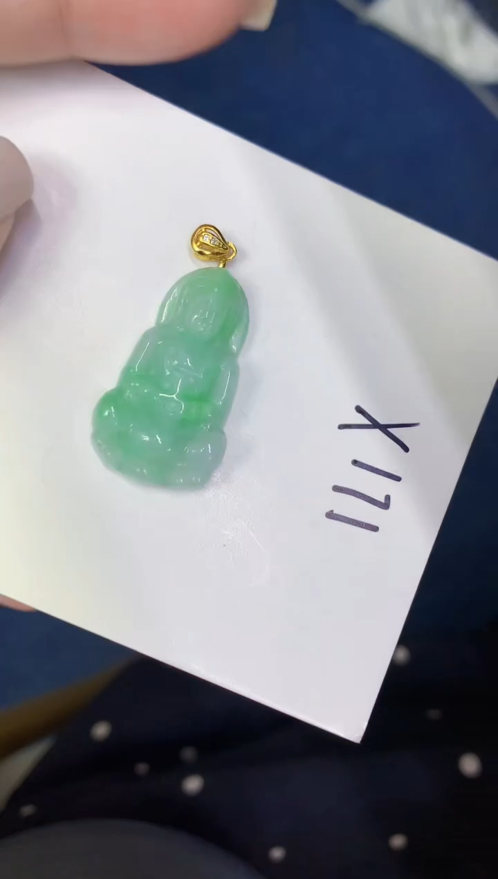 颈饰未镶嵌翡翠缅甸天然翡翠A货