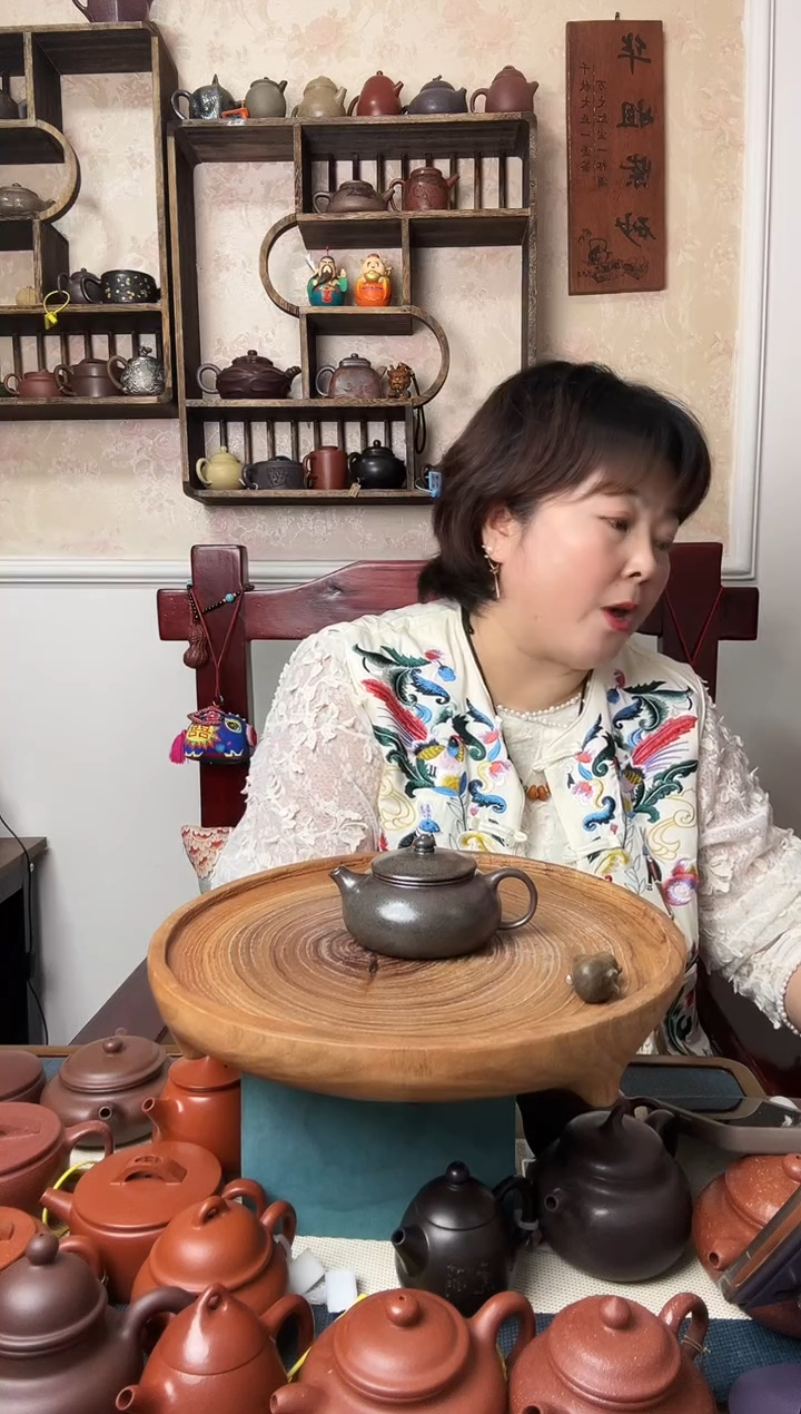 茶壶紫砂独**待天星   寒江 200CC 柴烧 