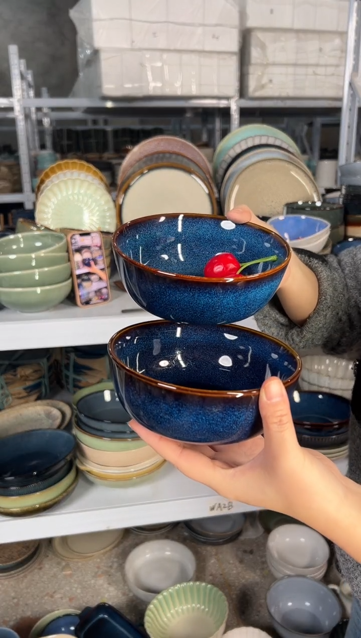 陶瓷外贸尾货瑕疵满20包邮X2米饭碗明显瑕疵