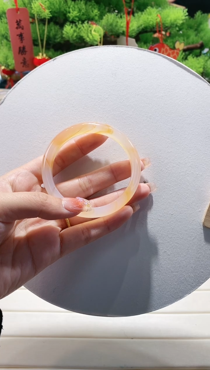 【闪购商品】玛瑙/玉髓手镯未镶嵌110-56.5