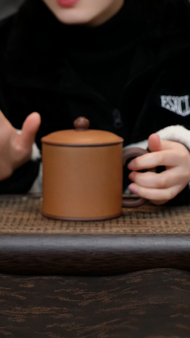 【闪购商品】紫砂茶杯粉浆紫气东来老板杯