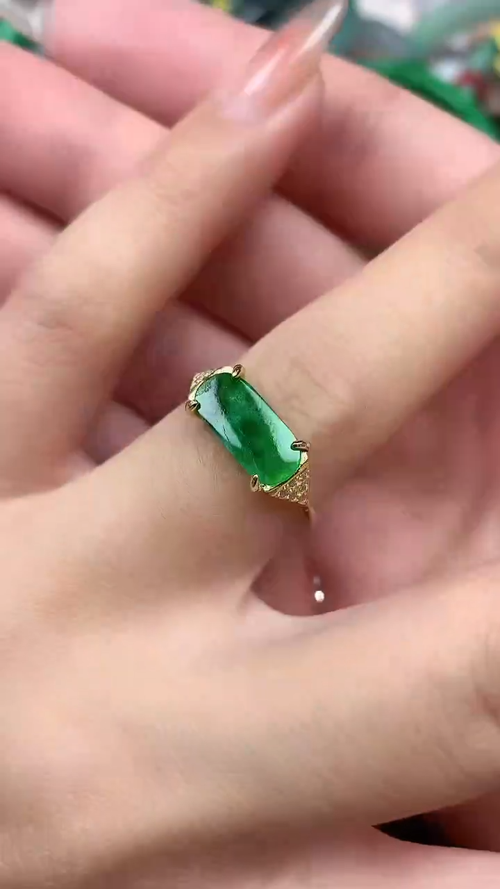 【闪购商品】翡翠戒指银S925镶嵌戒指