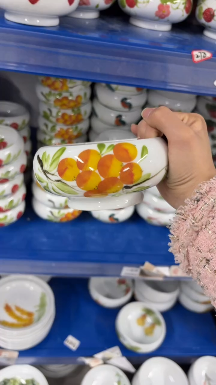 景德镇高温陶瓷食品级手绘釉中彩-窝窝碗