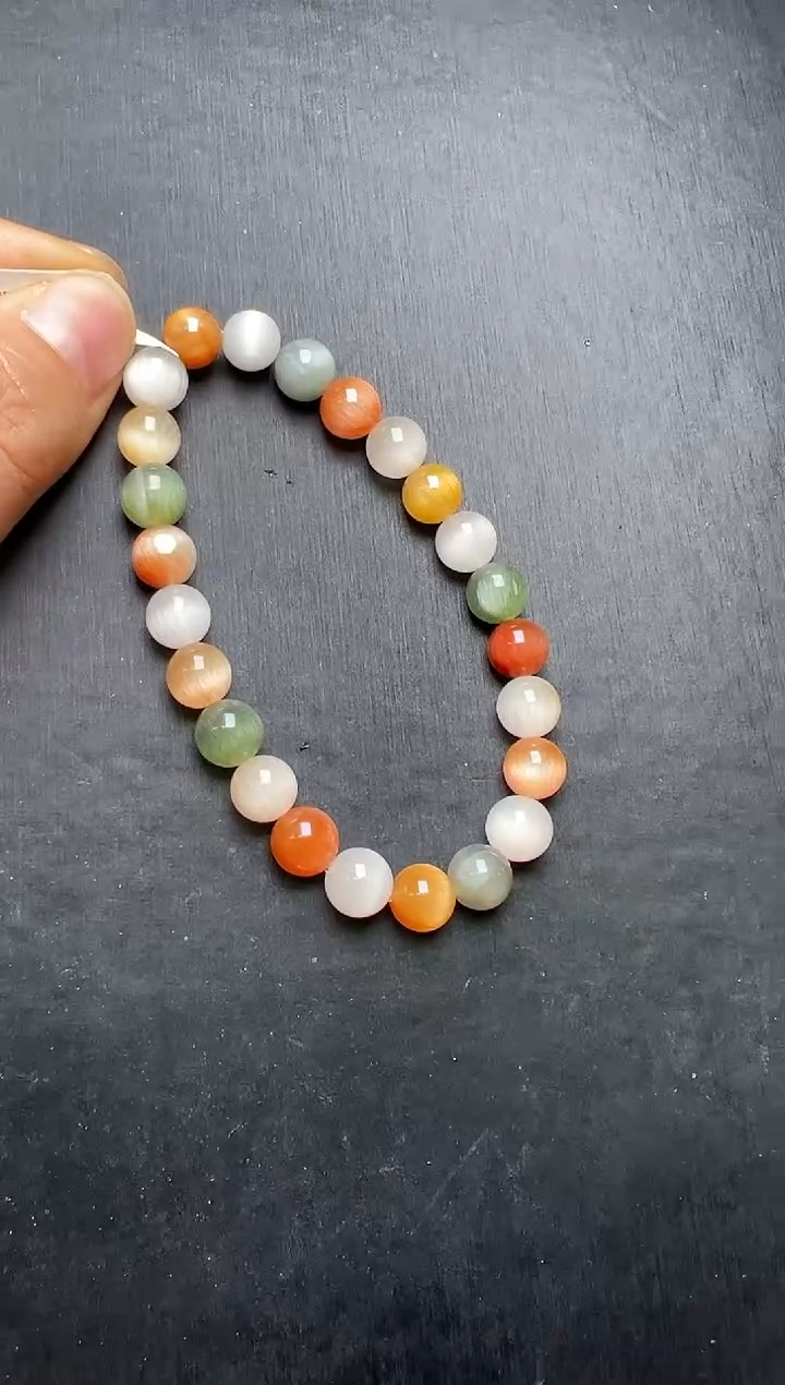 未镶嵌手串水晶彩兔毛手串8mm+ JP56298 