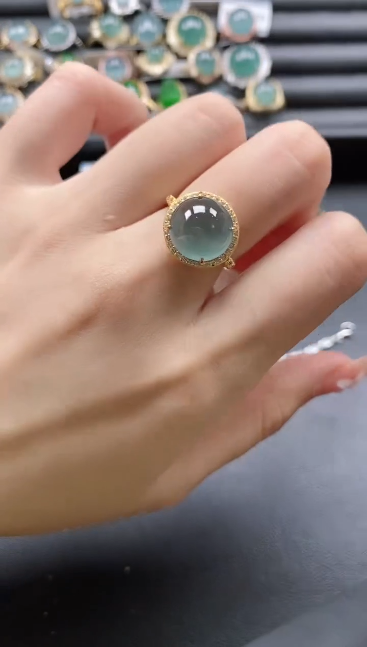 【闪购商品】翡翠戒指银S925镶嵌51151