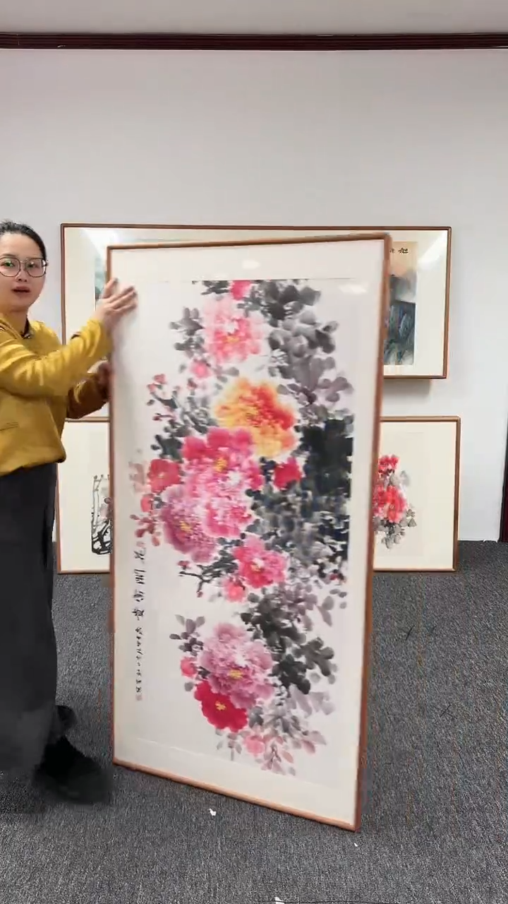 【闪购商品】国画牡丹155*78绘画作品