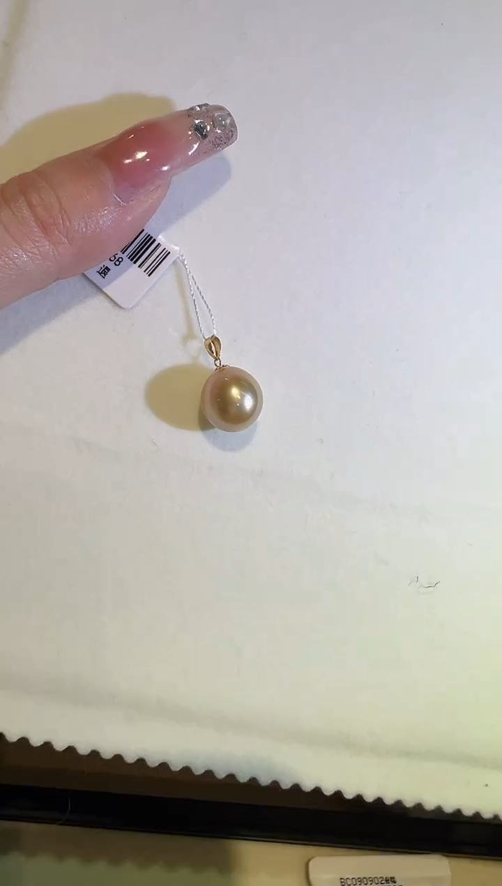 【闪购商品】海水珍珠吊坠18K金镶嵌金珠吊坠zzxm