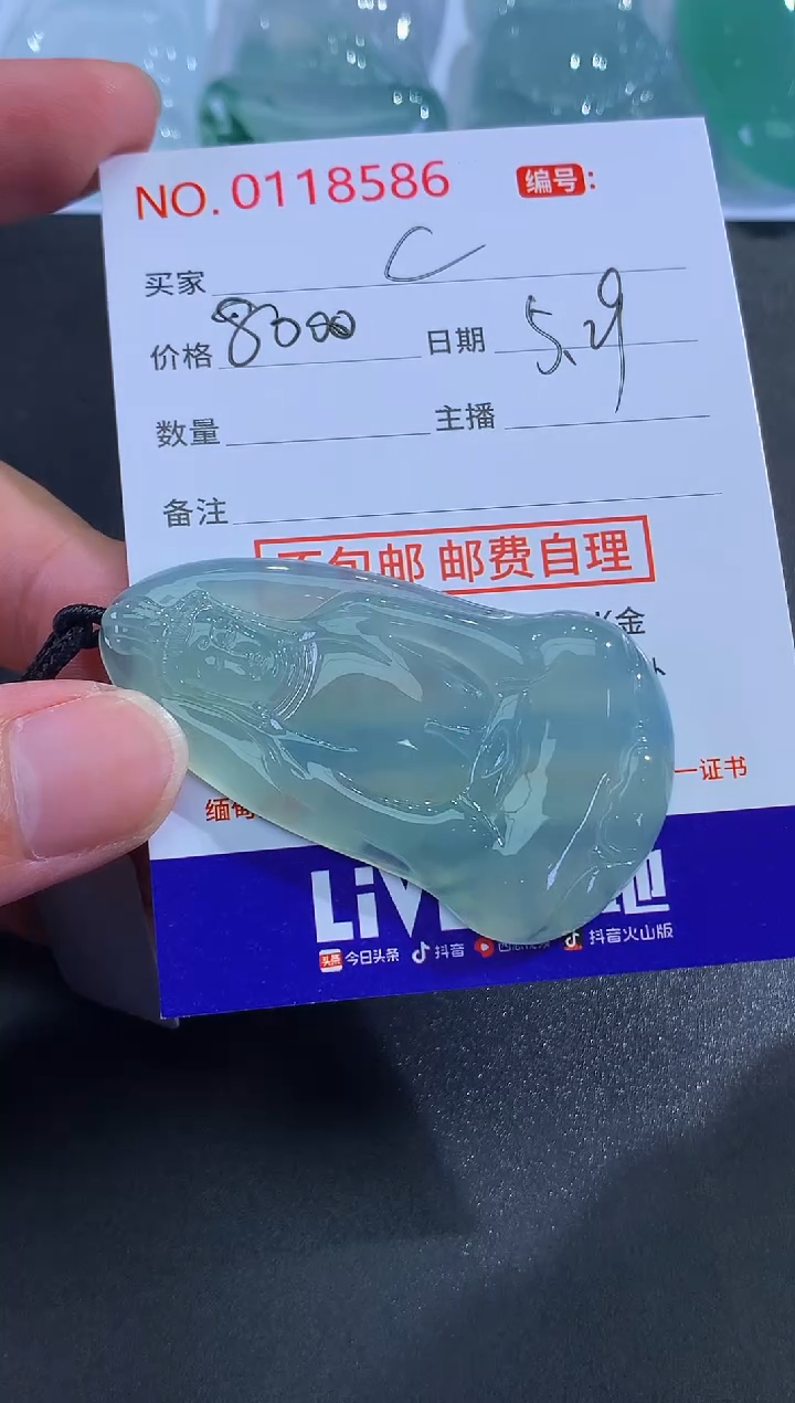 翡翠未镶嵌颈饰定向 C