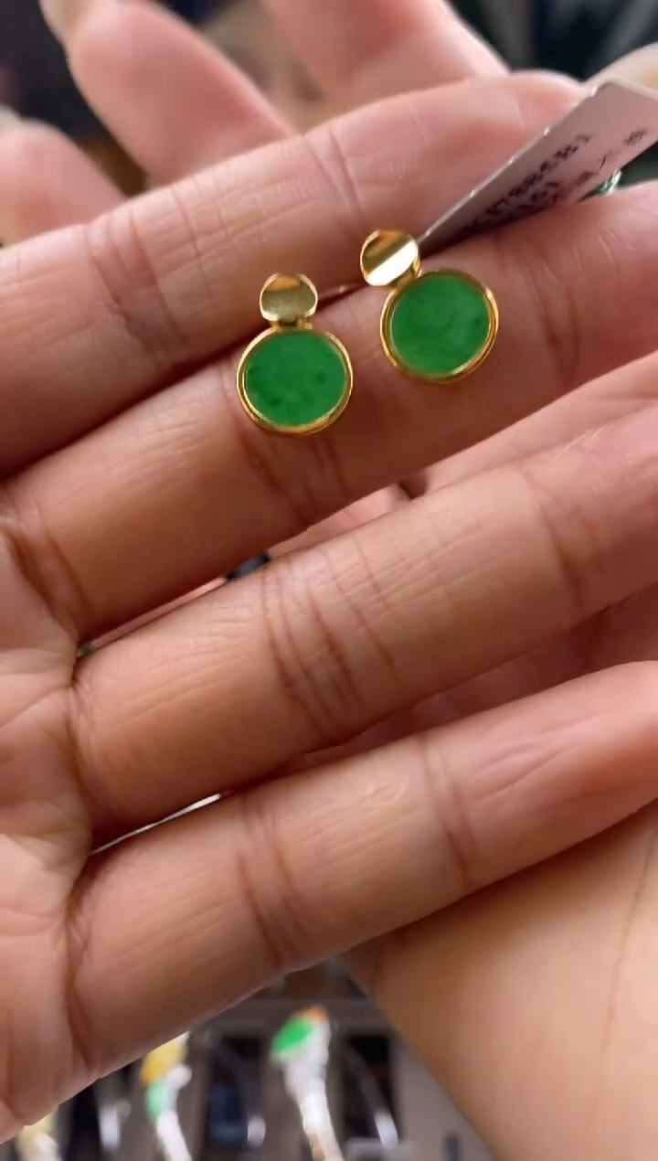 颈饰银S925镶嵌翡翠净货15341