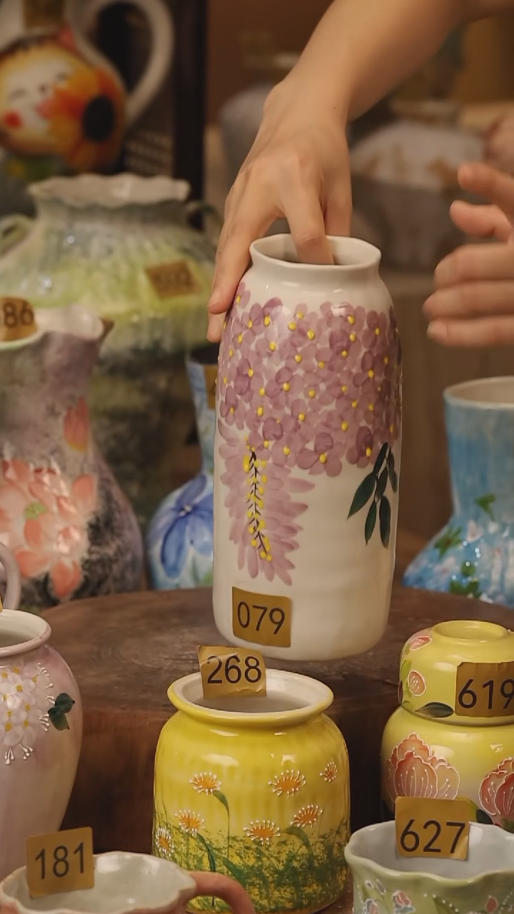 陶瓷079景德镇设计师手作花器摆件侘寂风
