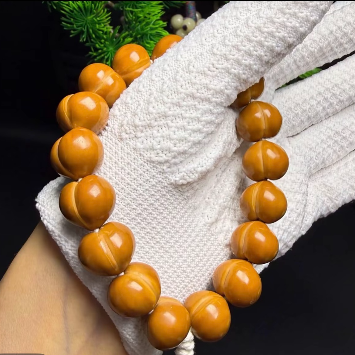 纯手工镜面柯基屁桃手持款猴头核桃聚宝盆料