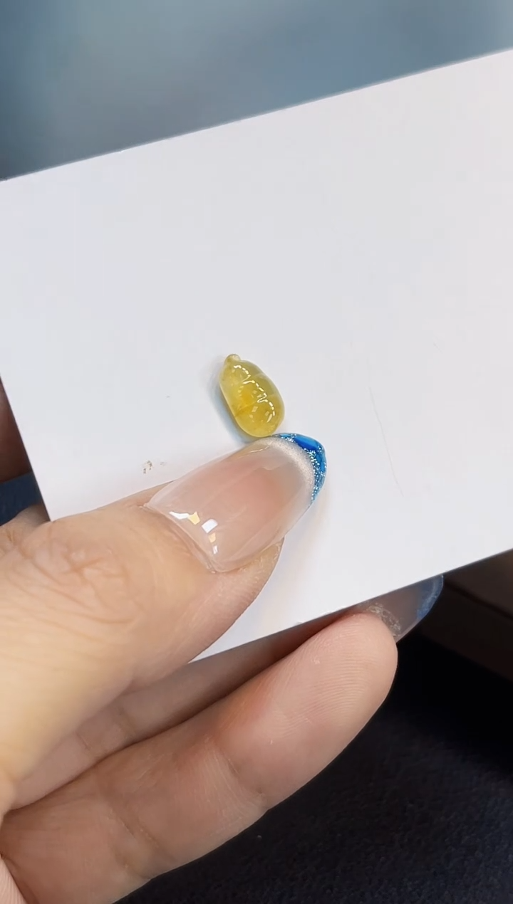 裸石翡翠FSSQ13冰黄豆子