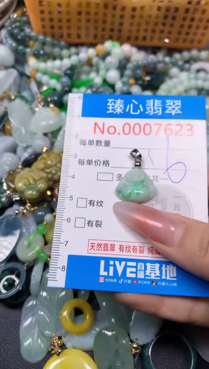 【闪购商品】翡翠颈饰未镶嵌含绳0007623