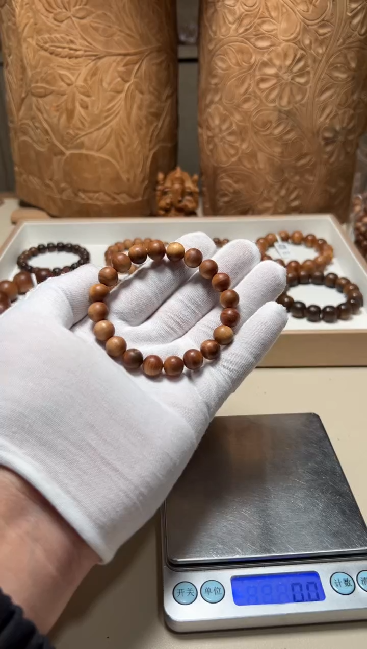 【闪购商品】檀香木手串/手链老山檀香1.0横纹黑肉微瑕福利