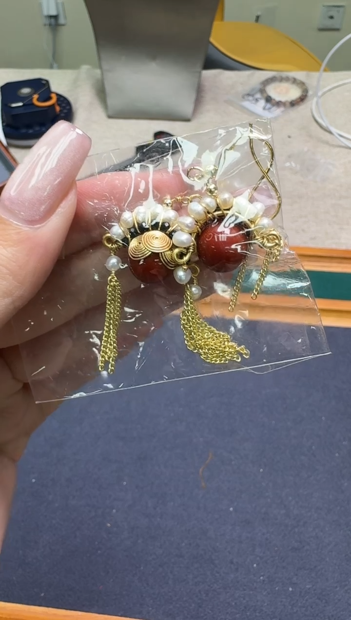 【闪购商品】南红玛瑙耳饰未镶嵌多样性发一件 760