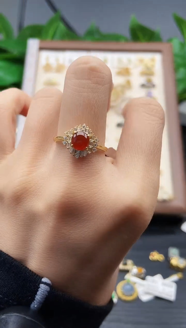 银S925镶嵌戒指翡翠12