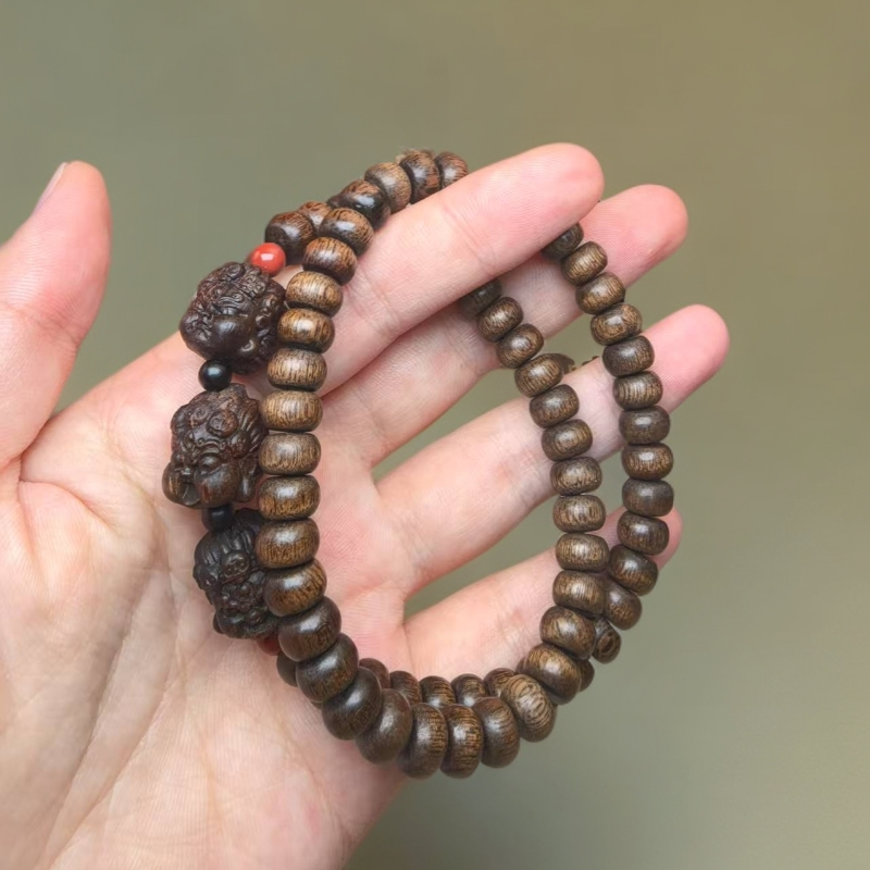 增香沉香木质非遗y生芽莊蕾蕾BQ陳水5*8三不愁双圈（纹理随机）