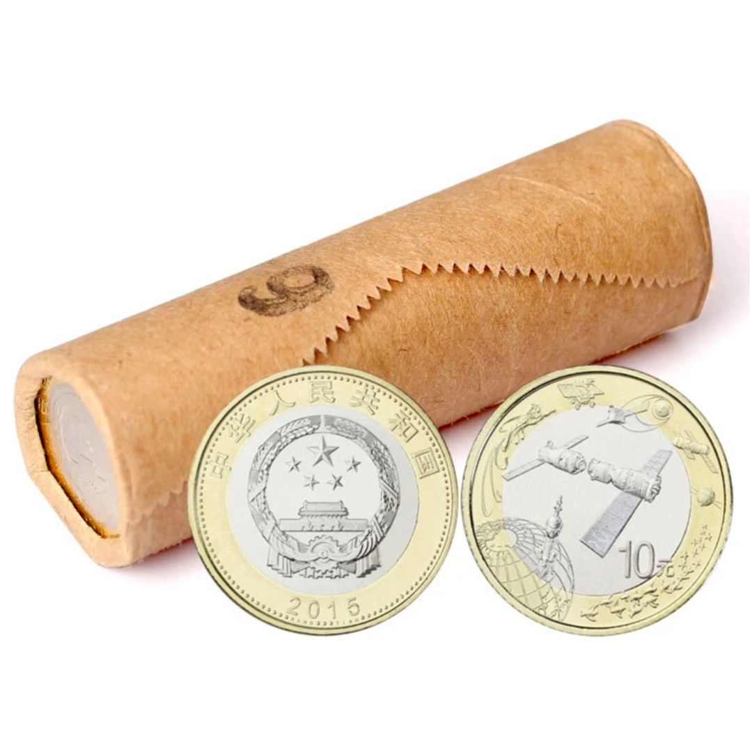 法定货币BJ    中国航天纪念币 整卷 40枚  YB1079