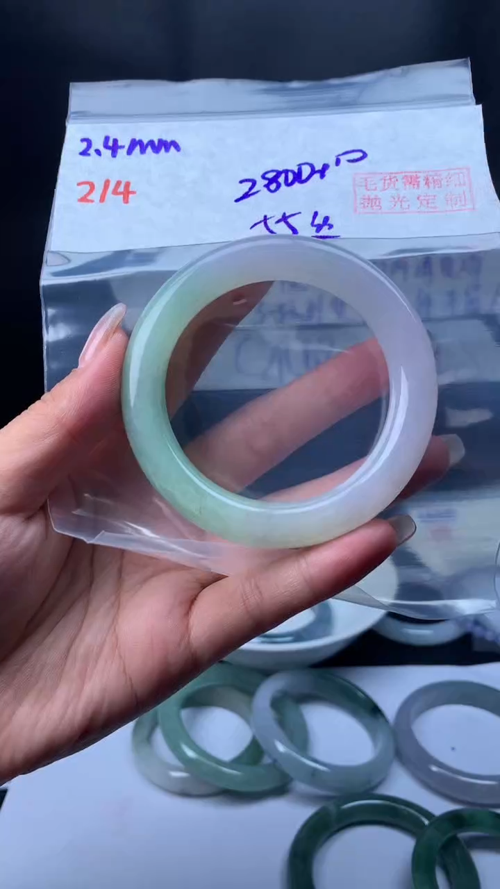 【闪购商品】定制翡翠未镶嵌214圆条55+2800元+拍一发一