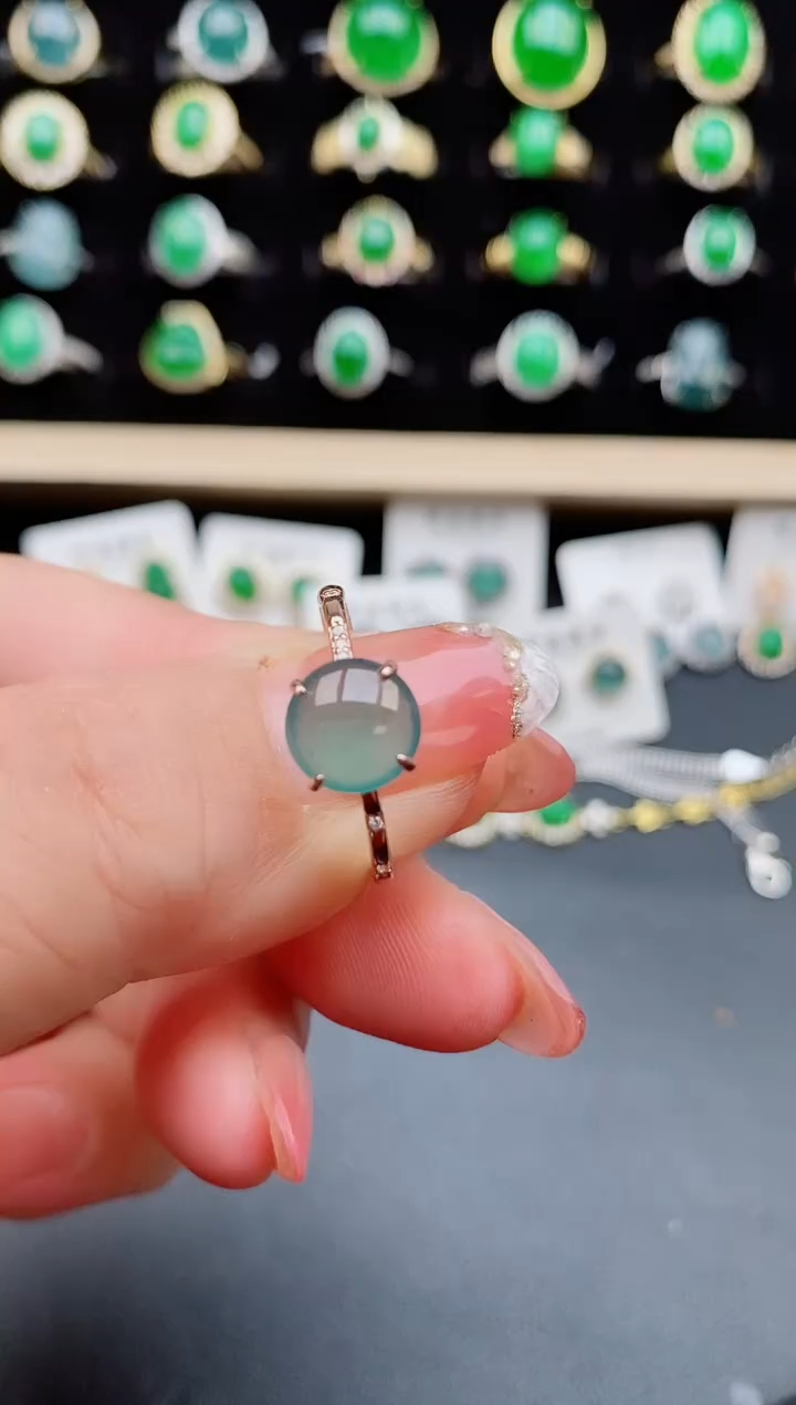 【闪购商品】翡翠戒指银S925镶嵌1212