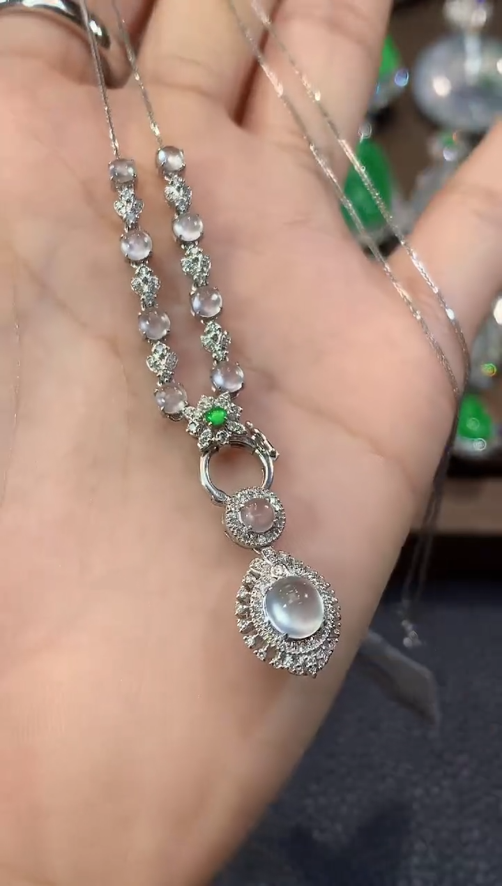 套链18K金镶嵌翡翠D21