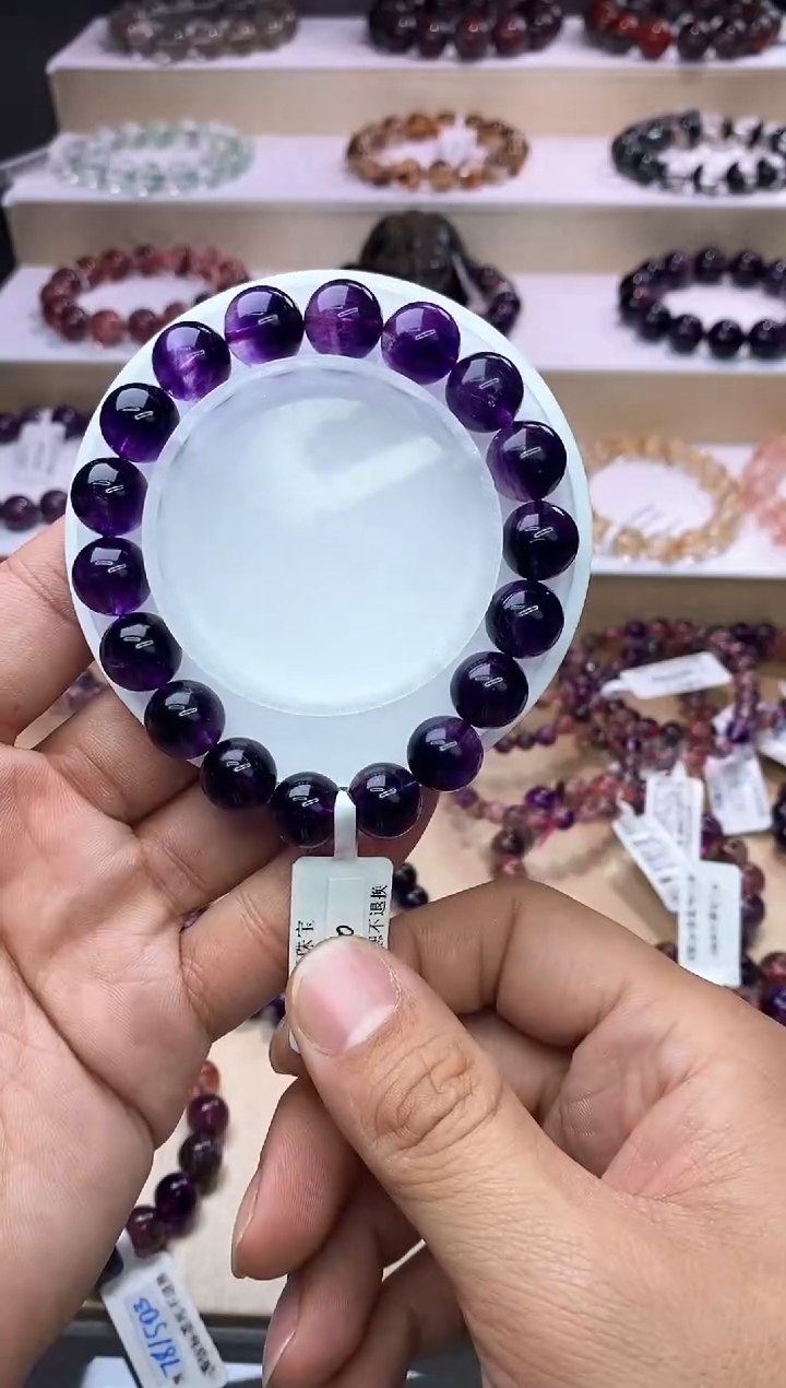 【闪购商品】水晶手链未镶嵌紫超七单圈11m+