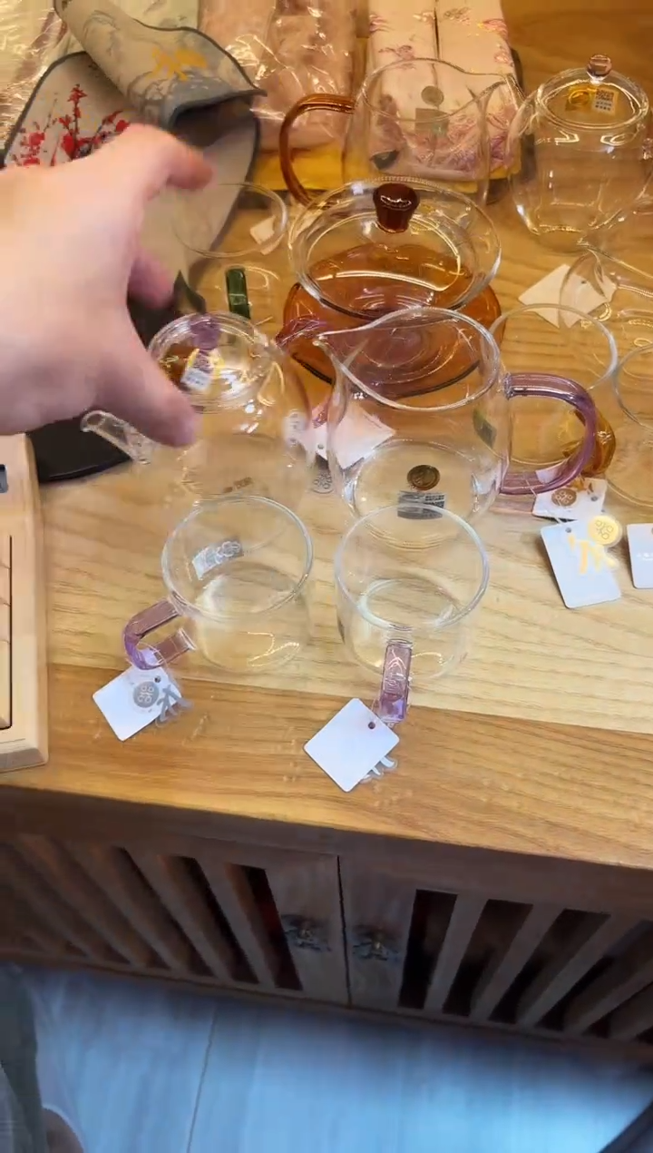 禾器/瑞币纹-宴臣壶/浅紫+晶彩/澄然/浅紫+清禾杯浅紫/一对