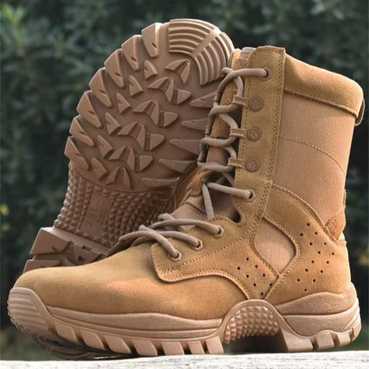新款拉链正品作战训靴超轻透气棕色防水户外耐磨穿刺沙漠靴子高帮