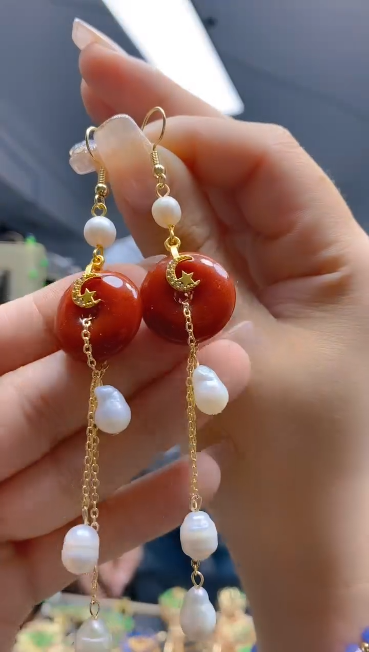 【闪购商品】翡翠耳饰合金53翡翠耳钩