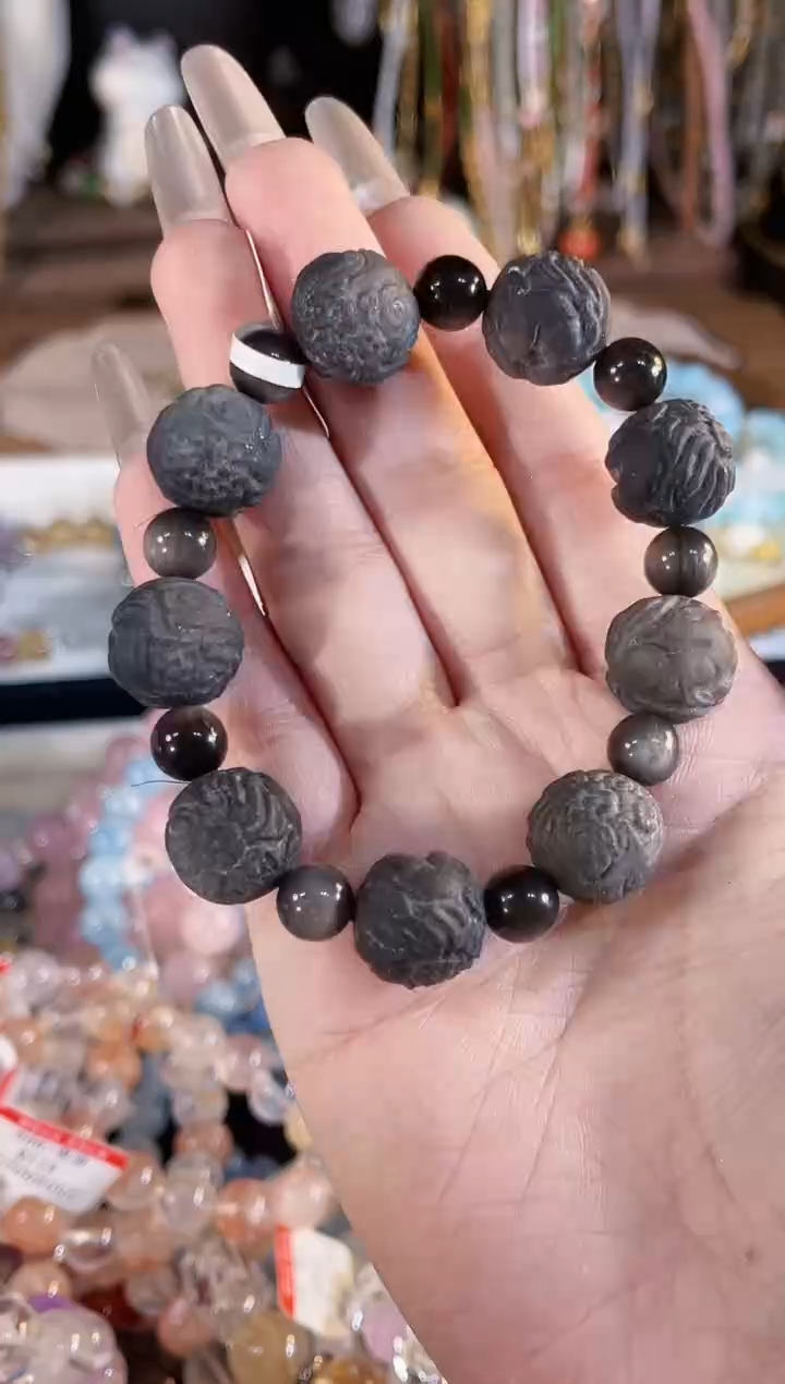 【闪购商品】黑曜岩手链未镶嵌多样性发货其一