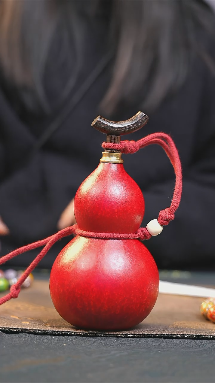 【闪购商品】XC154大漆酒葫芦不包手串及旋转底座