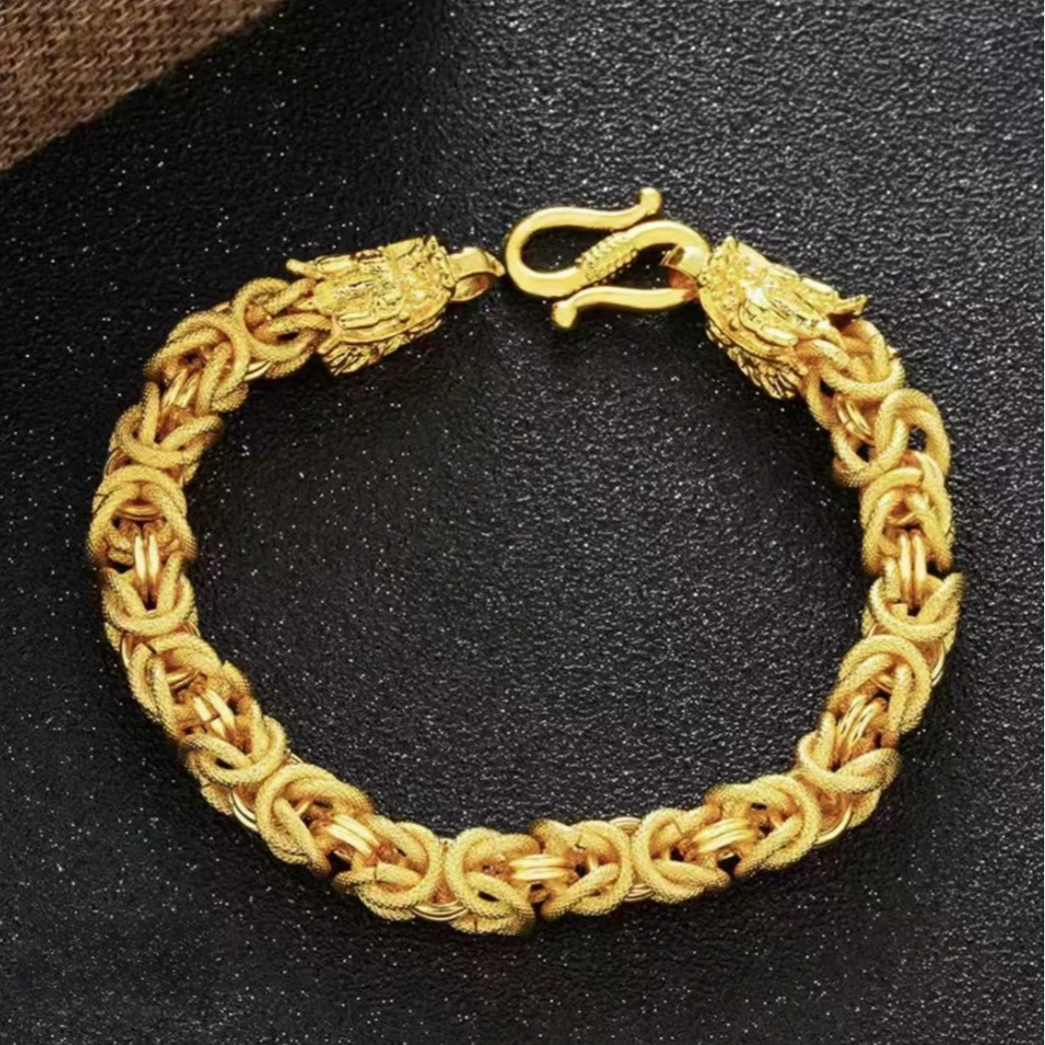 合金手链  爆款【龙骨手链】霸气 时尚 潮流 大气 金色 经典 