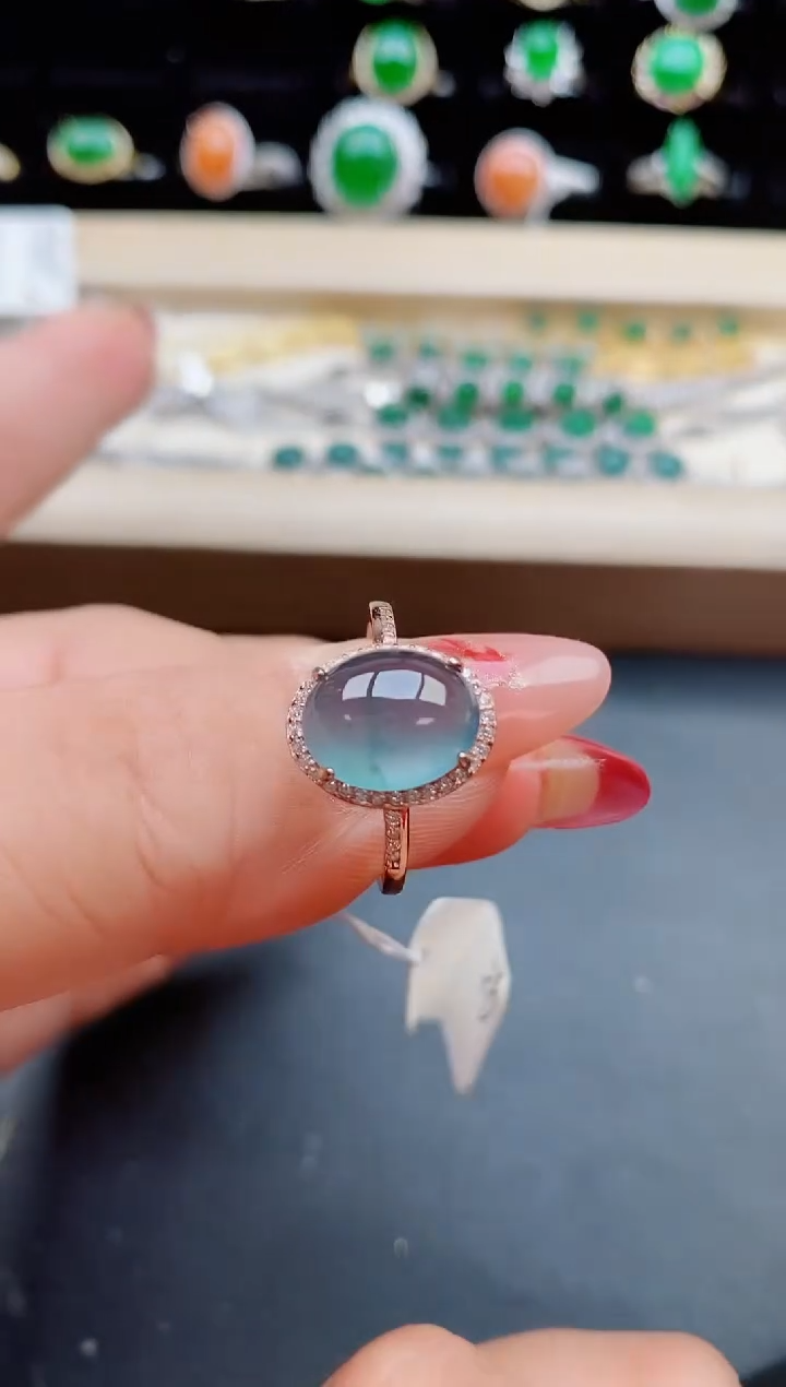 【闪购商品】翡翠戒指银S925镶嵌0580505