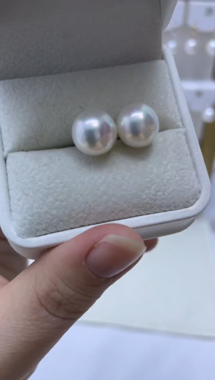 银S925镶嵌耳饰淡水珍珠42