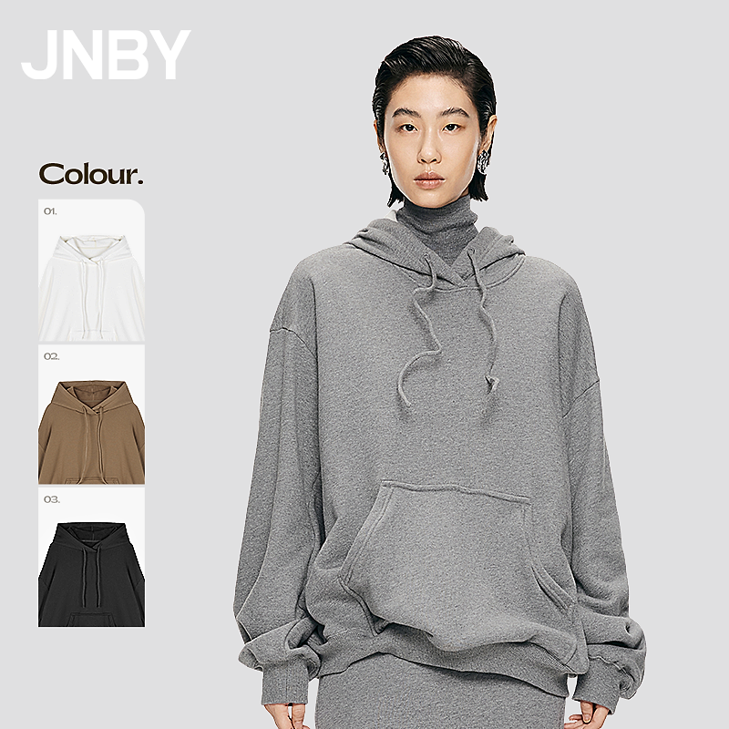 【扭扭乐】JNBY/江南布衣秋冬卫衣连帽套头棉质抽绳宽松5O9411080