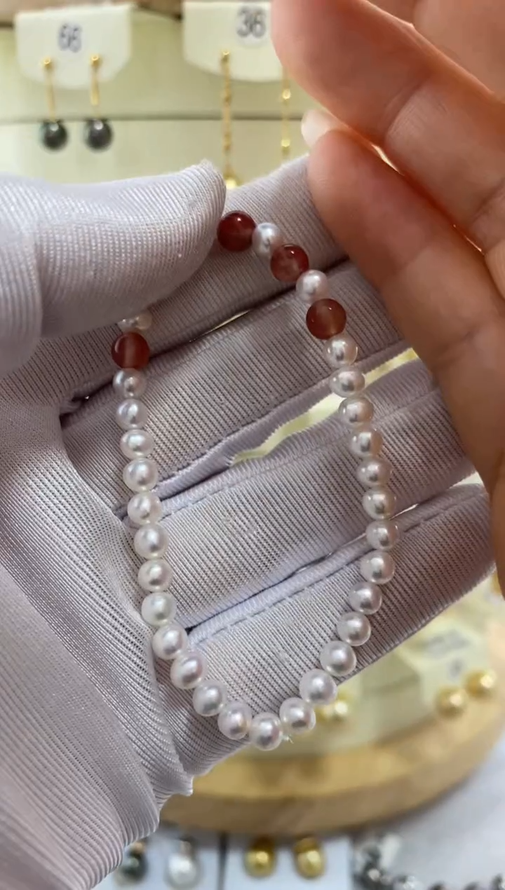 【闪购商品】淡水珍珠手链未镶嵌4-5mm